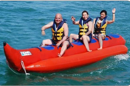 New Custom Size Heavy-Duty PVC Inflatable Water Games-Banana Boat Pontoons Tubes Buoy for Outdoor Sports like Surfing