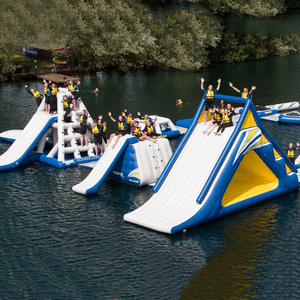 High Quality PVC Giants Inflatable Aqua Slide Floating Water Park Slide for Outdoor Pool Use