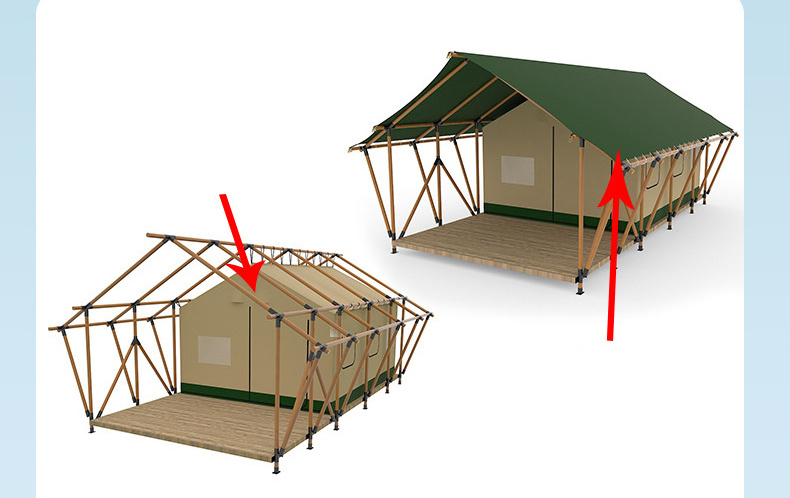 Firstents New Design Prefabricated House Waterproof Luxury Yurt Glamping Luxury Tent Hotel African Safari Lodge Tents