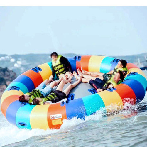 Inflatable Disco Fly Boat Water Toys Inflatable Flying Boat Crazy UFO Towable Water Tube Sports Game