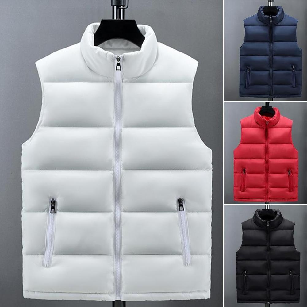 Hot Selling High Quality Puffer Vest Plus Size Custom Logo Sleeveless Vest Jacket Waistcoats for Men Pockets With Zip and Logo