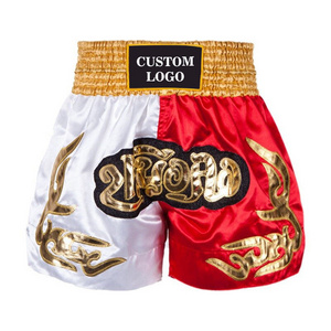 MMA shorts contrast color with high quality pattern design custom made MMA Boxing shorts for men and women on cheap prices