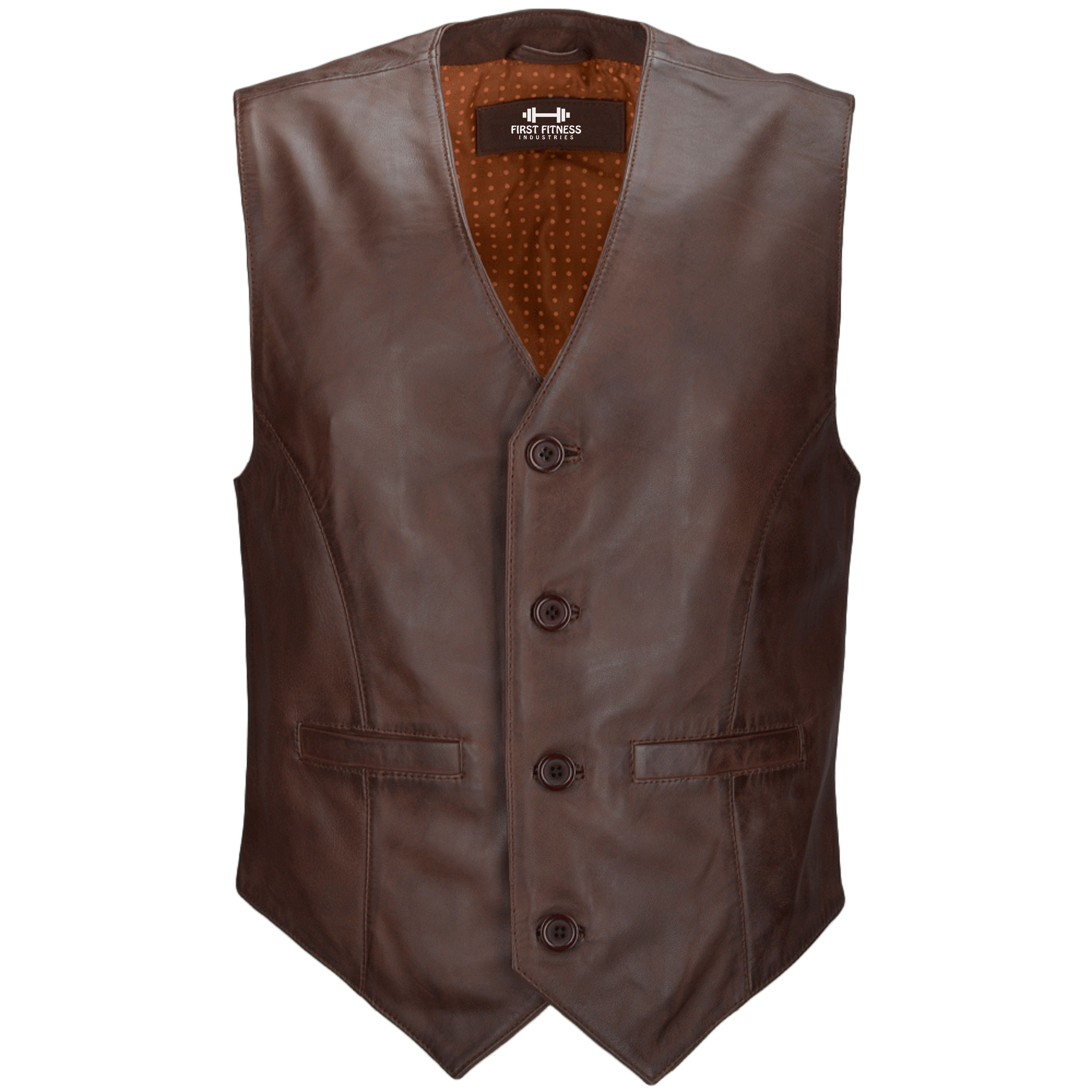 Men sheep leather motorcycle Latest Design Bike Leather Vest For Men 2022 New Top High Quality Men Leather Waistcoat