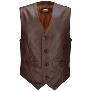 Men sheep leather motorcycle Latest Design Bike Leather Vest For Men 2022 New Top High Quality Men Leather Waistcoat