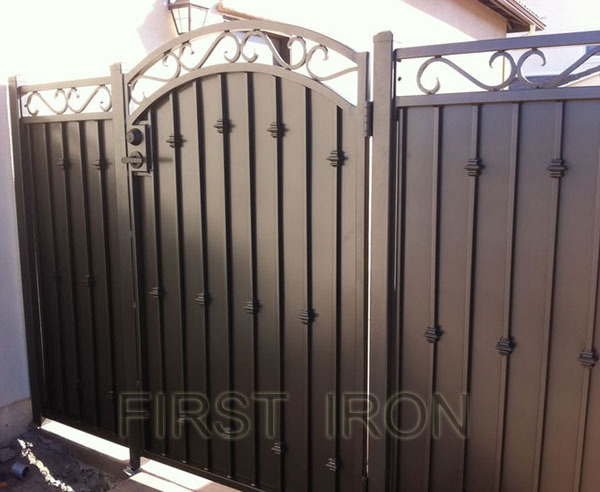 High quality cheap privacy fence screen wrought iron fence and gate