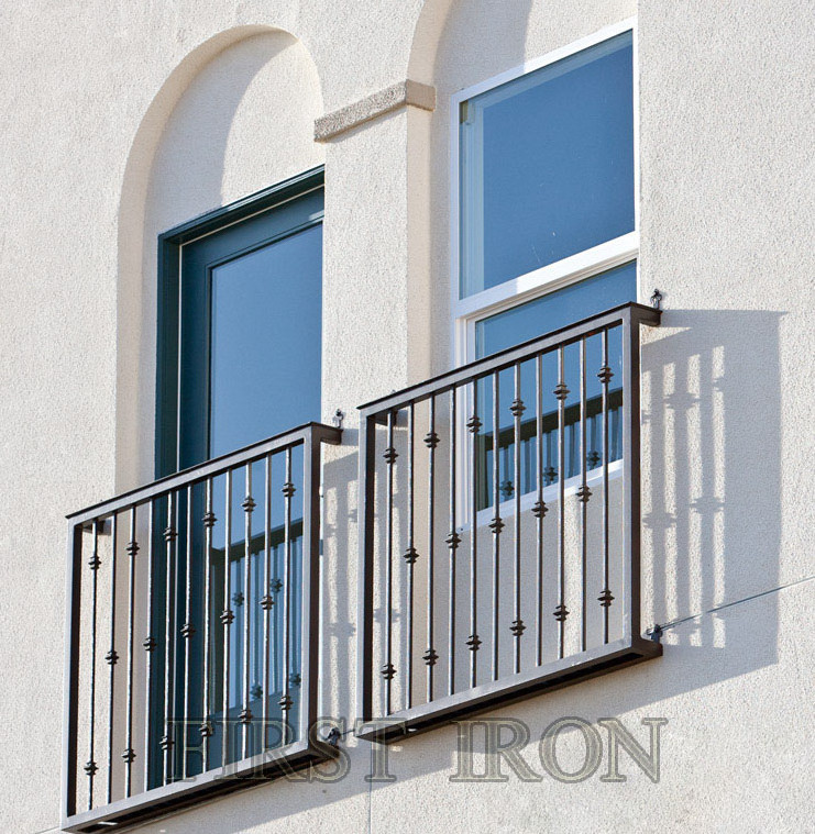 Wrought iron balcony window, window grill design