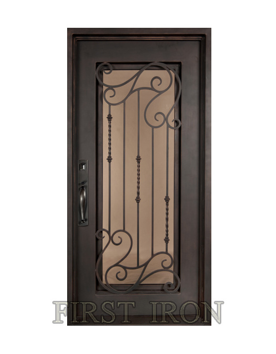 High quality good dealing kitchen entry doors wrought iron interior door