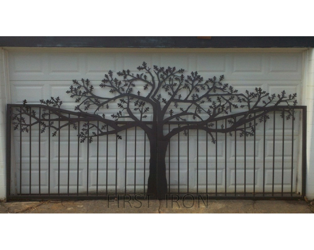 Villa Luxury Custom Security Entrance Swing Driveway Gates Wrought Iron Main Gate Design