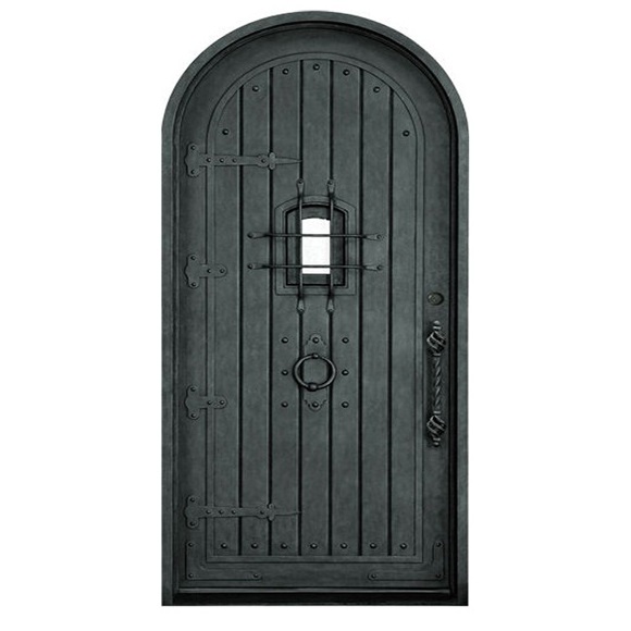 Modern steel security iron entrance metal door single swing privacy door