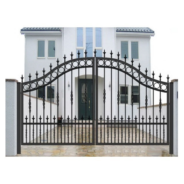 Beautiful residential high quality cast aluminum double swing main gate