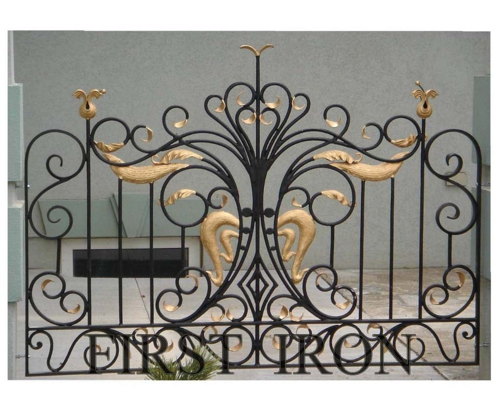 Easily Assembled galvanized and wrought iron outdoor steel fence barrier panel