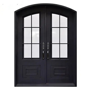 High quality classic design double security wrought iron door for sale