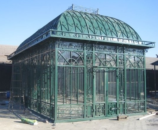 Outdoor garden rectangle wrought iron gazebo