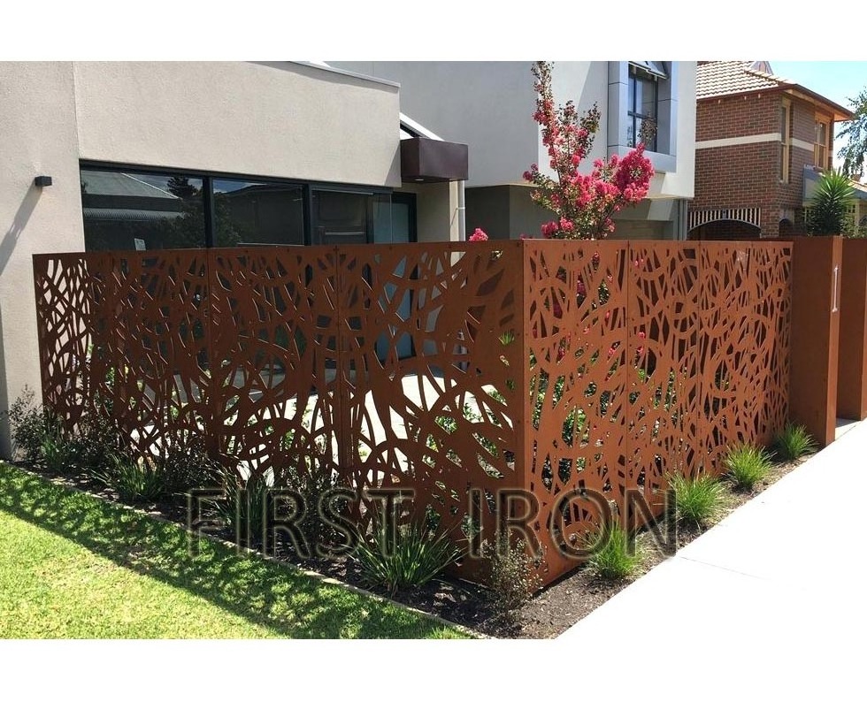 Outdoor garden backyard park decorative wrought iron fence wall panel