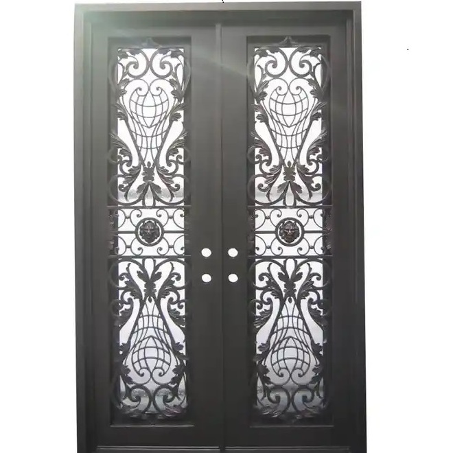 Wholesale modern house wrought used commercial steel doors with glass