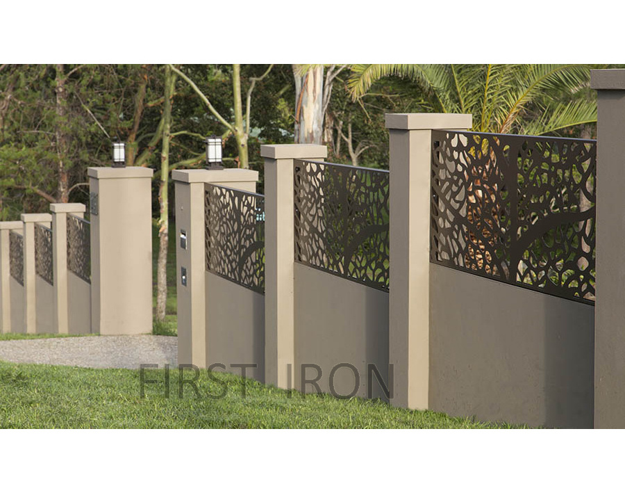 Outdoor garden backyard park decorative wrought iron fence wall panel