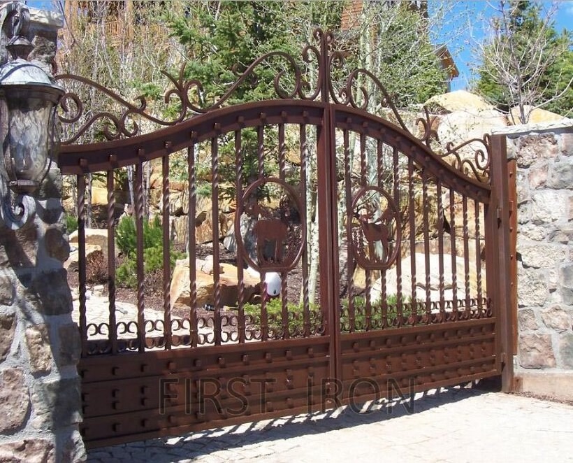 Latest iron house gate grill designs deer wrought iron gate