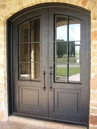 High quality classic design double security wrought iron door for sale