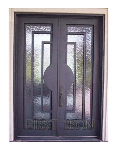 Nigeria iron double doors iron glass door wrought iron french doors