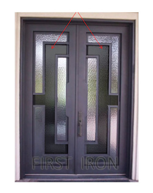 Nigeria iron double doors iron glass door wrought iron french doors