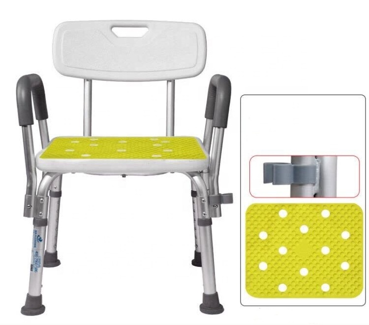 High quality portable adjustable plastic shower bench bath stool bathroom chair for disabled