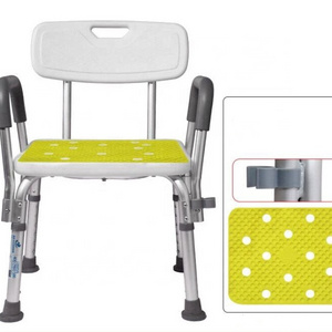 High quality portable adjustable plastic shower bench bath stool bathroom chair for disabled