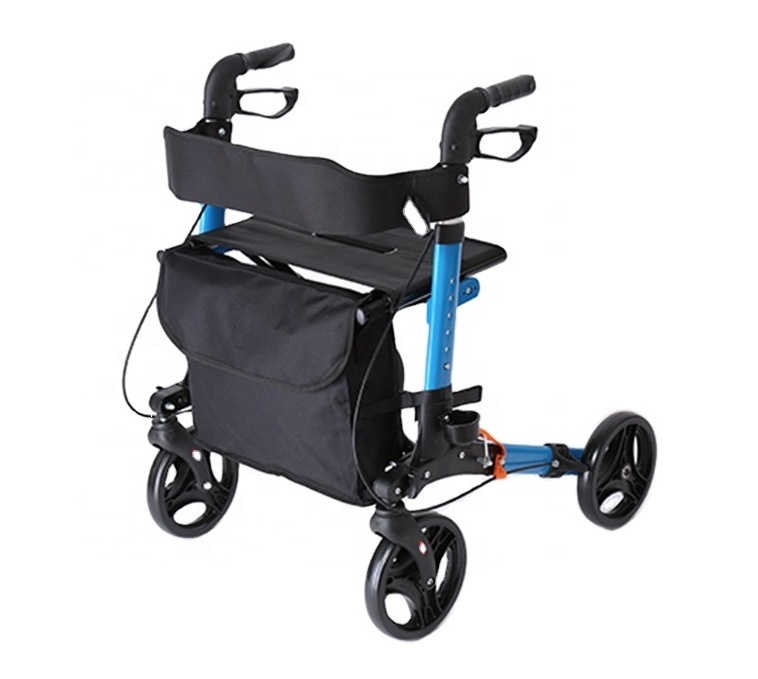 Aluminum rollator/walker with wheels and seat/mobility with wheels and seat