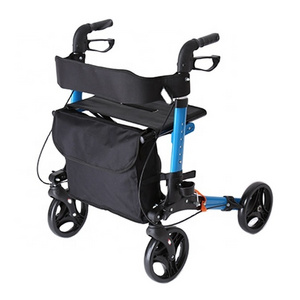 Aluminum rollator/walker with wheels and seat/mobility with wheels and seat