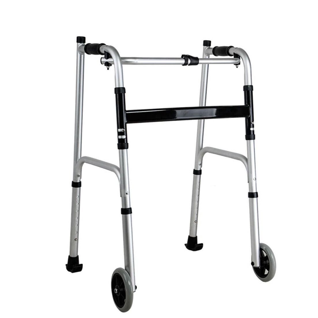 Aluminum Rolling Rollator Platform Walker with Skid-glider Tips