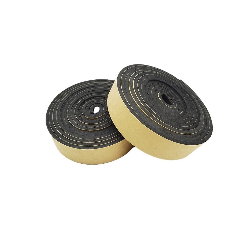 Soundproof Self Adhesive Epdm Foam Strong Glue Foam Seal Strip Red Film Pe Foam Tape