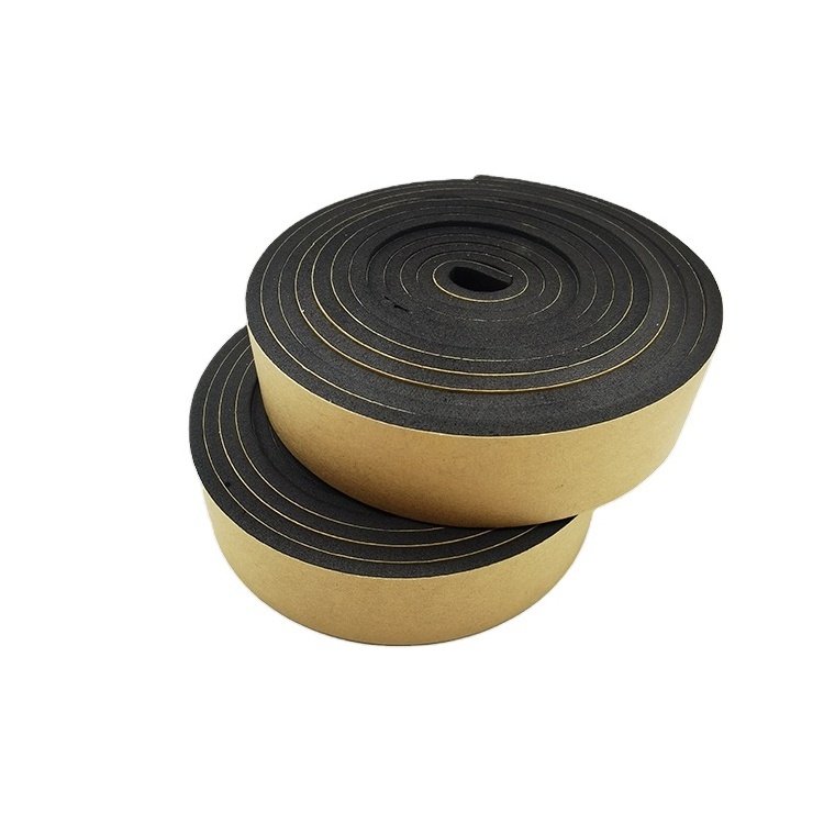 Black Self-Adhensive With Glue Back For Sealing Up And Non-slip Materials Customize Shaped PU Rubber Rolls