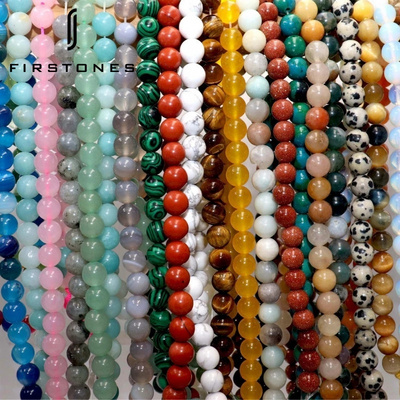 Wholesale Natural Stone Beads Aquamarine Dragon Blood Jasper Loose Gemstone Beads For Jewelry Making