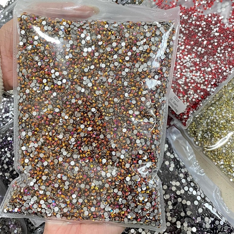 Wholesale Stock Various Size &Colors 100 Gross Glass Rhinestones Flatback Bling 20000 Nail Rhinestone For Decorative Craft