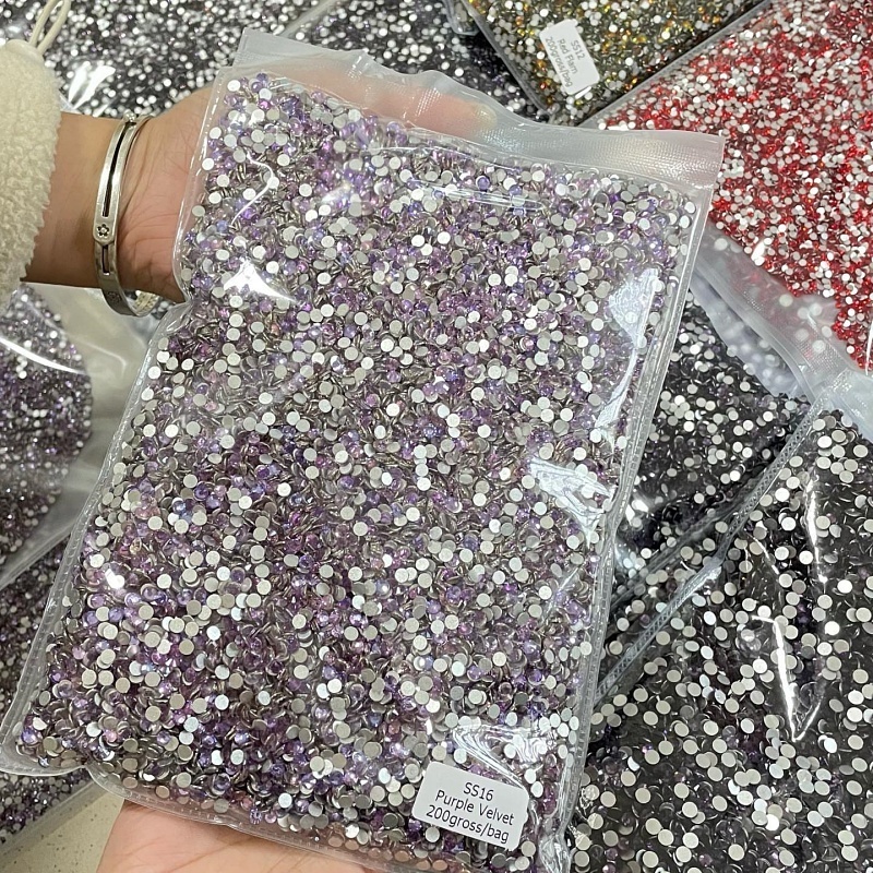 Wholesale Stock Various Size &Colors 100 Gross Glass Rhinestones Flatback Bling 20000 Nail Rhinestone For Decorative Craft