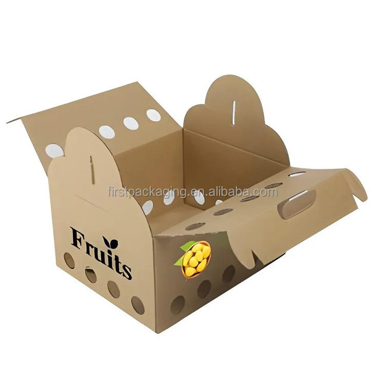 Corrugated Carton Heavy Duty Fruit Vegetable Cardboard Packing Box Vegetable Box