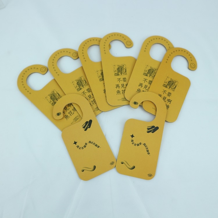 Custom Paper Door Hanger for Travel Chopsticks/Spoon Tableware Spice Food Garage Cleaning Basins Jewelry