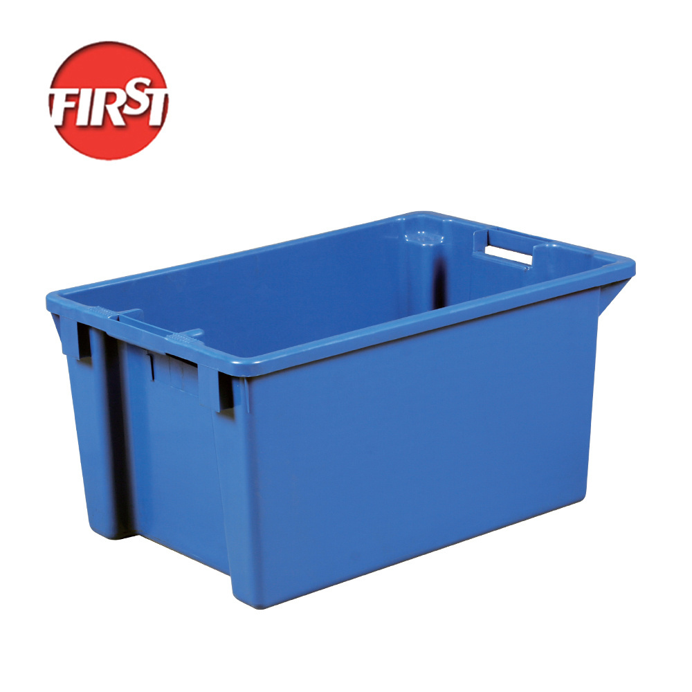 Heavy duty plastic storage box logistics packaging food delivery nestable plastic crates