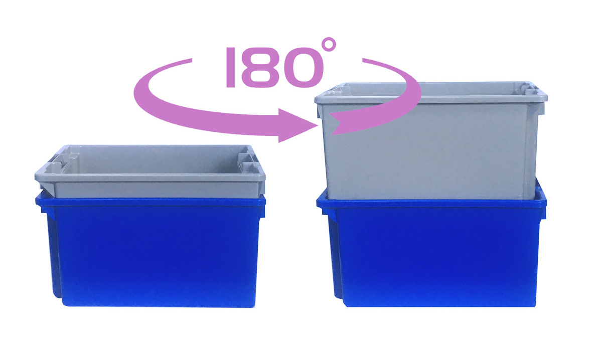 Hdpe warehouse container plastic storage moving box industrial stackable moving tote plastic turnover crate