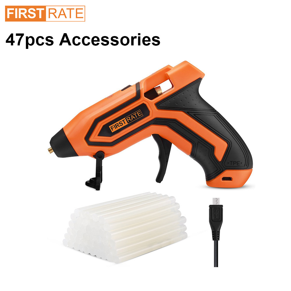 3.6V craft cordless mini heat hot melt silicone glue gun with glue sticks