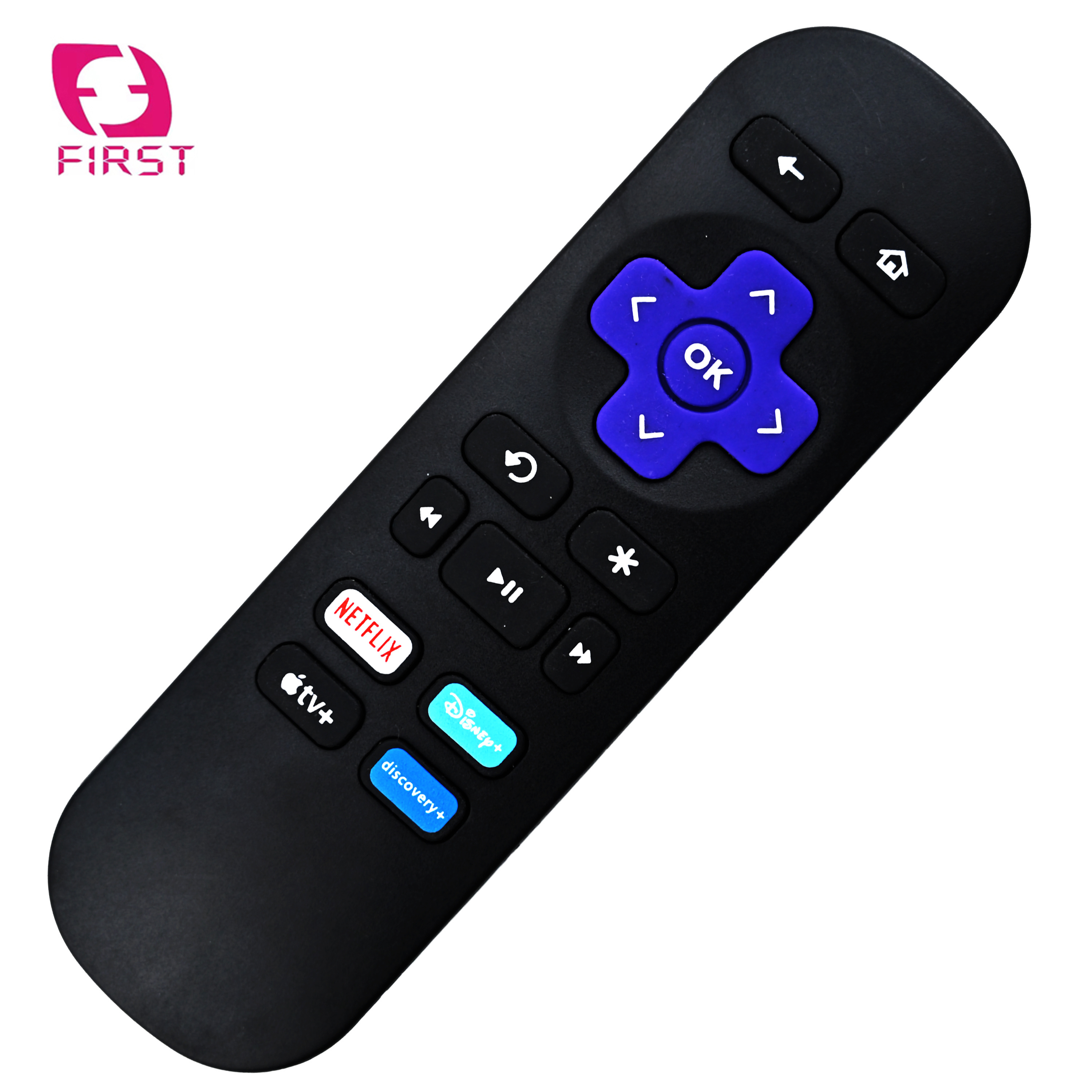 Hot Sales TV Universal Remote Control for Roku Series Smart TVs with Netflix Hulu VUDU 4 shortcut Buttons controller