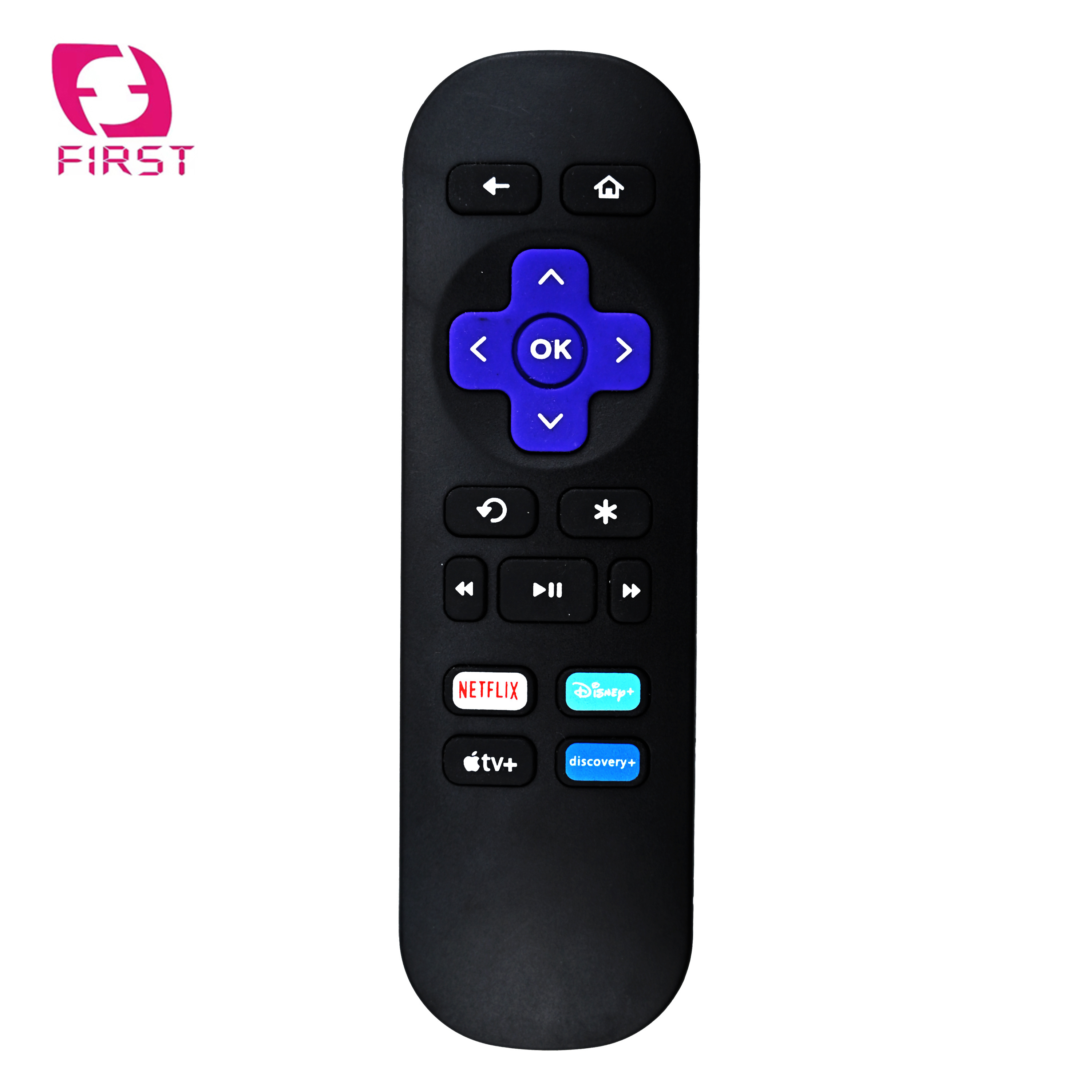 Hot Sales TV Universal Remote Control for Roku Series Smart TVs with Netflix Hulu VUDU 4 shortcut Buttons controller