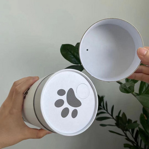 Handmade bio sublimation sea cremation ashes urns cat paw print paper scattering tube water burial animal casket