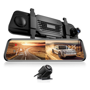 ADINKAM  Wide Angle  Full HD  Dual Lens 1080P Resolution  Streaming  Media  Rearview Mirror Car DVR with GPS Optional