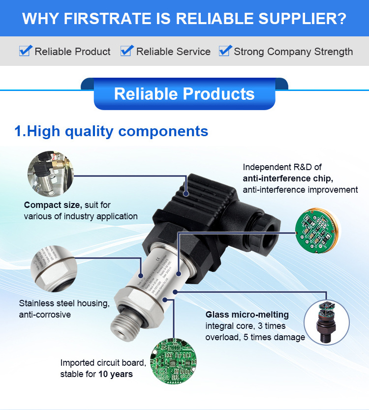 FST800-211A Low Cost Price Industrial Water Air Gas Liquid Pressure Sensor with CE/RoHS