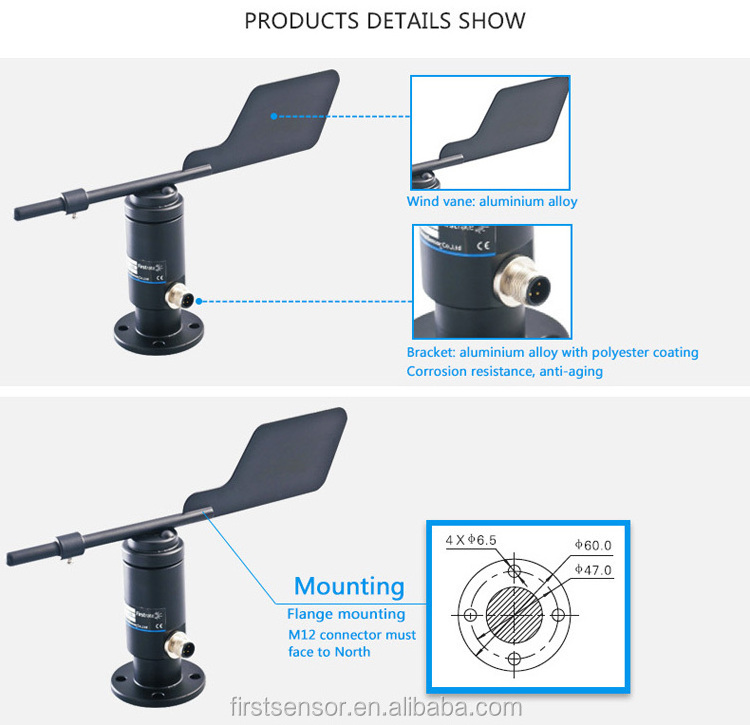 Firstrate FST200-202 CE and Rohs Wind direction Sensor for Solar Tracker