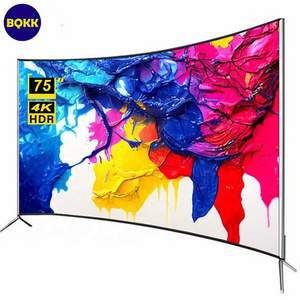 75 inch Curved Smart TV Smart TV 4K Big Screen Ultra HD LED Television 75 inch TV