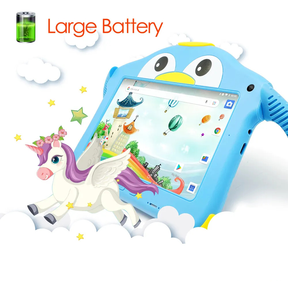 Hot sell 7 Inch Kids Android Tablets Pc Dual Camera 1024*600 Tab Pc For baby Kids Tablet Quad Core WiFi kids Tablet pc