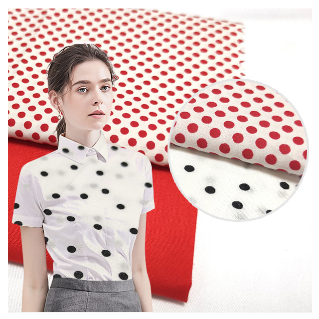 Baby Coated Cotton Fabric Customized Woven Plain Printed Muslin Polka Dot 60s Poplin Fabric Bci Lightweight 100% Cotton COMBED