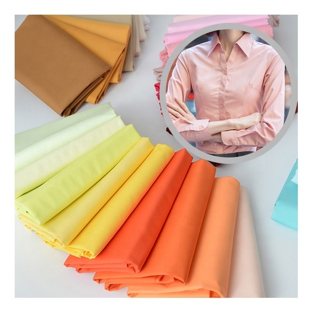 Factory price polyester cotton poplin fabric 40% polyester 60% cotton 60 cotton 40 polyester fabric clothes fabric for shirt