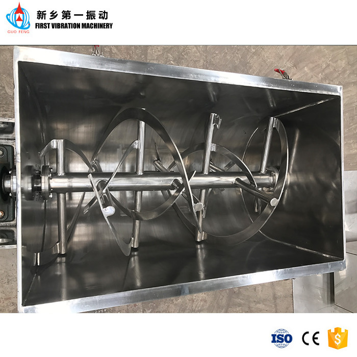 industrial ribbon blade 1000kg horizontal powder blender mixer